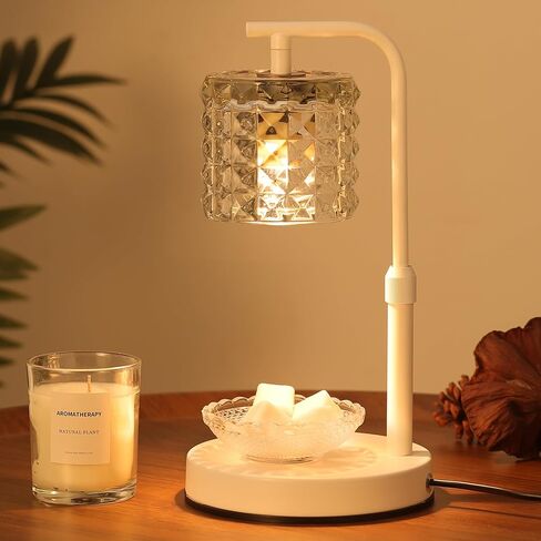 مصباح تدفئة الشموع MUAOSKY 2 في 1 للشموع المعطرة وإذابة الشمع، سخان مصباح الشمع مع 2H/4H/8H/ مؤقت وخافت، سخان ذوبان الشمع مع قرص لديكور الغرفة، غرفة النوم، اليوغا، المنزل، أبيض in Kuwait