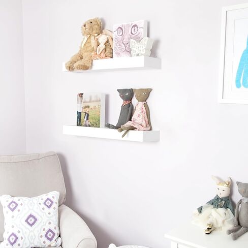 High & Mighty Modern Floating Shelf Holds up to 25lbs Easy Tool-Free Dry Wall Installation in Kuwait