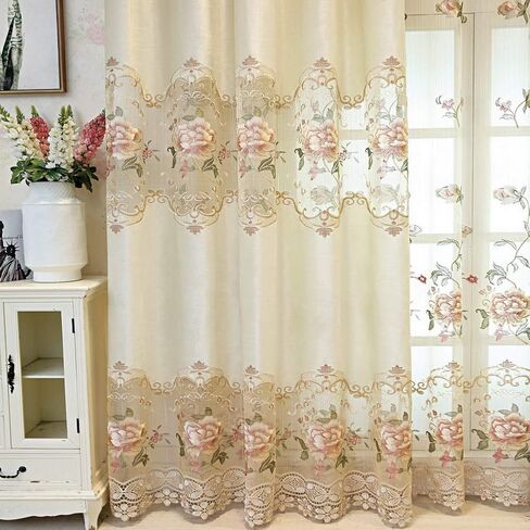 AiFish Rod Pocket Kids Sheer Curtains Cartoon Paradise Colorful Pencils House Tree Home Fashion Window Curtains Voile Gauze Tulle Panel Drapes for Boys Girls Room Living Room 1 Panel Blue W39 x L84 in Saudi Arabia
