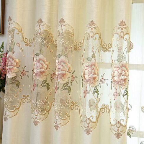 AiFish Rod Pocket Kids Sheer Curtains Cartoon Paradise Colorful Pencils House Tree Home Fashion Window Curtains Voile Gauze Tulle Panel Drapes for Boys Girls Room Living Room 1 Panel Blue W39 x L84 in Saudi Arabia