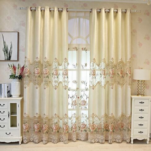 AiFish Rod Pocket Kids Sheer Curtains Cartoon Paradise Colorful Pencils House Tree Home Fashion Window Curtains Voile Gauze Tulle Panel Drapes for Boys Girls Room Living Room 1 Panel Blue W39 x L84 in Saudi Arabia