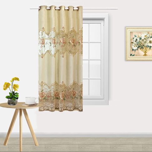 AiFish Rod Pocket Kids Sheer Curtains Cartoon Paradise Colorful Pencils House Tree Home Fashion Window Curtains Voile Gauze Tulle Panel Drapes for Boys Girls Room Living Room 1 Panel Blue W39 x L84 in Saudi Arabia