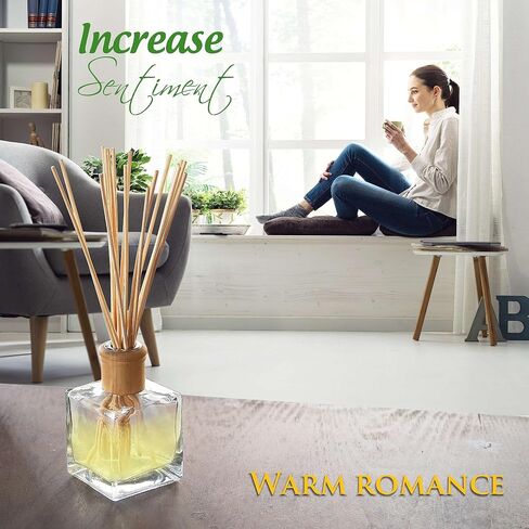 PEFSO - 60 PCS Reed Diffuser Sticks, Set of Natural Rattan Sticks, Refill Replacement for Fiber Reed Diffuser Stick, for Essential Oil Diffuser Refills (White/10.3"x2.1"x0.7") in Saudi Arabia