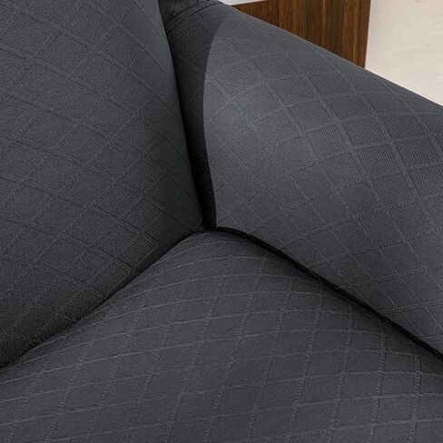 Ebeta مطاطا تمتد الجناح الخلفي كرسي أريكة الغلاف 2 قطعة تمتد غطاء أريكة الأثاث حامي الأريكة لينة مع أسفل مرنة (الأزرق الداكن) in Kuwait