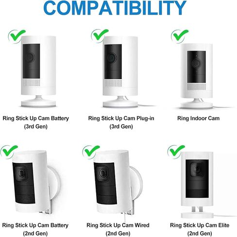 حامل حائط لجميع كاميرات Arlo، Arlo Pro، Arlo Pro 2، Arlo Pro 3، Arlo Ultra، Arlo Essential، eufyCam E/2C، Ultra/Ultra 2، وغيرها - بطارية كاميرا Ring Stick Up مع رأس لولبي 1/4 (عبوتان) in Kuwait