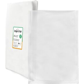 أكياس تفريغ الهواء من توبريم، 50 كيسًا مقاس 8 × 12 بوصة لتخزين الطعام، حقيبة بثق مادي مكونة من 7 طبقات مصممة لإغلاق الوجبة، خالية من البيسفينول أ، شديدة التحمل، رائعة لتخزين الطعام أو إعداد الوجبات أو الفيديو الصوتي in Kuwait