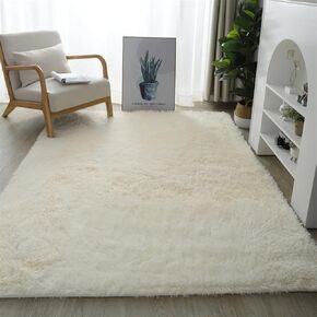 Lifup Soft Fluffy Rectangle Area Rug, Cozy Plush Shaggy Carpet for Living Room Bedroom Home Décor Orange 2.0 x 3.9 Feet in Kuwait