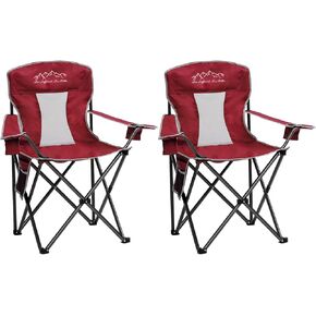 SAILARY Oversized Portable Outdoor Chairs, Weight Capacity 325 lbs with Cup Holder, Storage Pocket, Carry Bag Red in Kuwait