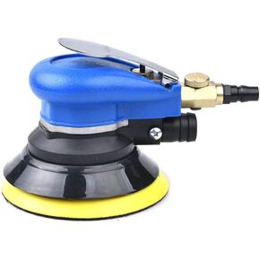 ماكينة سنفرة مدارية مقاس 5 بوصات، ماكينة سنفرة النخيل، ماكينة سنفرة يدوية، ماكينة سنفرة الهواء Zikepa مع وسادة خطاف وحلقة + موصل سريع 1/4 NPT لتلميع المعادن بالشمع وطحن النجارة in Kuwait