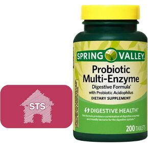 سبرينج فالي بروبيوتيك متعدد الإنزيمات 200 قرص + ملصق STS. in Kuwait