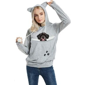 Felyong Unisex Pet Carrier Hoodie Cat Dog Pouch Holder Sweatshirt Shirt Top