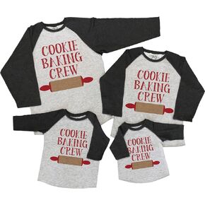 7 أكل 9 قمصان عيد الميلاد العائلية المطابقة للملابس - قميص رمادي لطاقم خبز الكعك in Kuwait