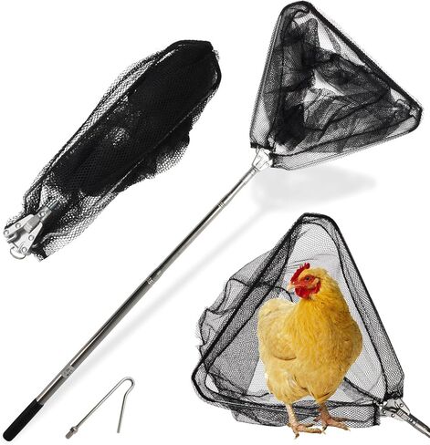 سماركي شبكة صيد الدجاج، عمود خطاف قابل للسحب لامساك الدجاج، ادوات مزرعة الدواجن للديك الرومي والبط والطيور والطيور والاسماك والحيوانات الصغيرة in Kuwait