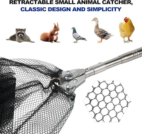 سماركي شبكة صيد الدجاج، عمود خطاف قابل للسحب لامساك الدجاج، ادوات مزرعة الدواجن للديك الرومي والبط والطيور والطيور والاسماك والحيوانات الصغيرة in Kuwait