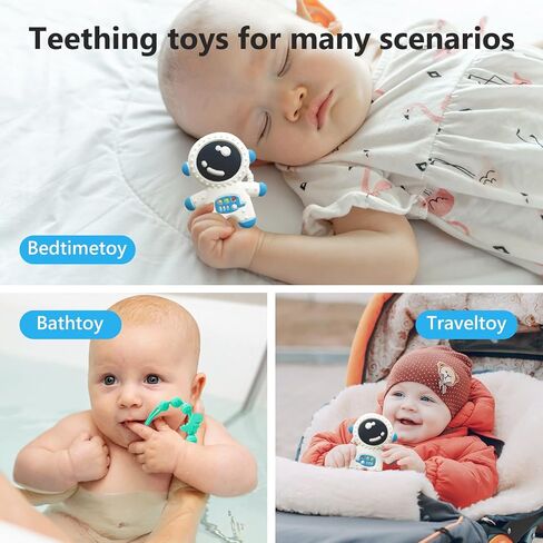 Silicone Teething Toys for Infant Toddler,Relief Soothe Babies Gums Set,BPA Free Freezable Dishwasher and Refrigerator Safe,Silicone Teething Toys for Babies 3 6 12 Months (215MM*25mm) in Saudi Arabia