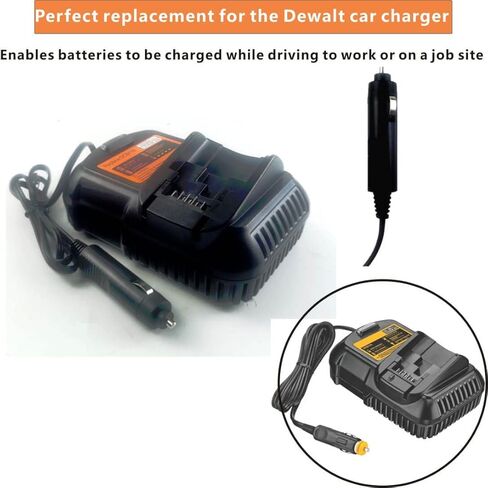 ANOITD DCB119 شاحن بطارية السيارة استبدال لشاحن سيارة Dewalt 12V/20V MAX، لبطارية Dewalt 12V 20V Li-ion DCB201 DCB202 DCB203 DCB204 DCB205 DCB206 DCB127 DCB123 DCB121 DCB606 DCB609 DCB612 in Kuwait