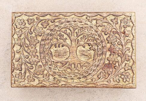 ARTISENIA Father's Day Gifts Tree of Life Mango Wood Keepsake Box Jewellery with Inner Velvet Chest Organizer Tarot Card Decks Unique Gift Ideas for Women Small in Saudi Arabia