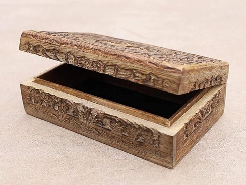 ARTISENIA Father's Day Gifts Tree of Life Mango Wood Keepsake Box Jewellery with Inner Velvet Chest Organizer Tarot Card Decks Unique Gift Ideas for Women Small in Saudi Arabia