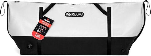 Kuuma Heavy Duty 240 Quart Insulated Fish Bag with Drain Plug - Keeps Your Fish Cool and Fresh (50186), White/Black in Kuwait