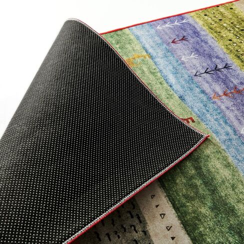 jewement Cute Rainbow Rugs Constellation Bath Mat Colorful Boho Handmade Area Rug - Perfect for Bathroom, Bedrooms, Living Rooms, Outdoors & Entryways (23.6 * 35.5in) in Saudi Arabia