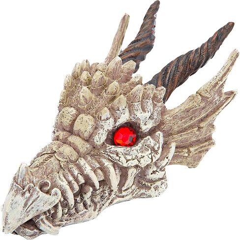 ديكور حوض السمك Penn-Plax Deco-Replicas Dragon Skull Gazer - آمن لخزانات أسماك المياه العذبة والمياه المالحة - صغير in Saudi Arabia