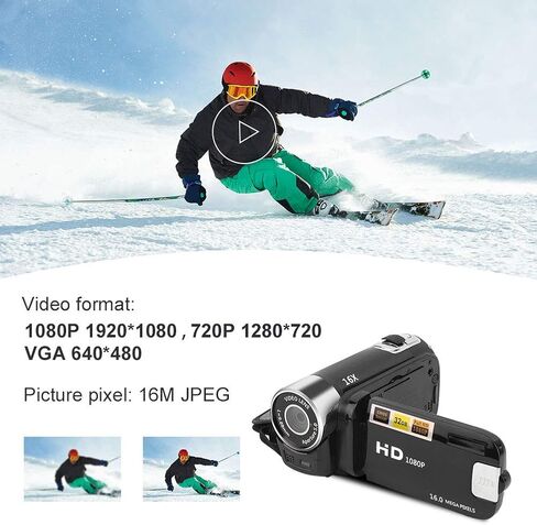 DH-90 Video Camera Camcorder, Digital Camera Recorder, 16X Digital Zoom 2.4 Inch Colourful Display Screen Full HD1080P 270 Degree Rotation in Saudi Arabia