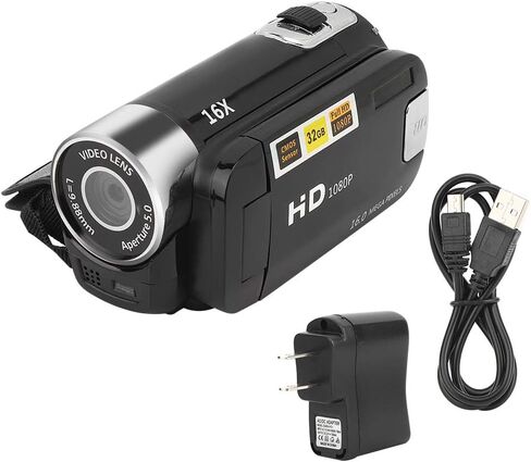 DH-90 Video Camera Camcorder, Digital Camera Recorder, 16X Digital Zoom 2.4 Inch Colourful Display Screen Full HD1080P 270 Degree Rotation in Saudi Arabia