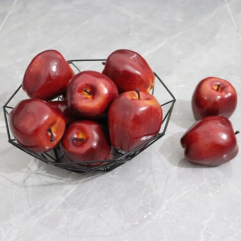 6 قطع من WJboand 6 قطع من التفاح الاصطناعي محاكاة فاكهة نابضة بالحياة ديكور واقعي لحفلات الزفاف وحفلات الزفاف والمطبخ والتصوير الفوتوغرافي لتزيين المنزل in Kuwait