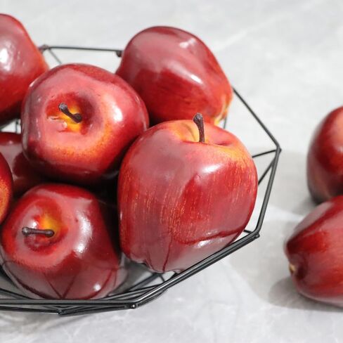 6 قطع من WJboand 6 قطع من التفاح الاصطناعي محاكاة فاكهة نابضة بالحياة ديكور واقعي لحفلات الزفاف وحفلات الزفاف والمطبخ والتصوير الفوتوغرافي لتزيين المنزل in Kuwait