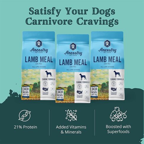 Ancestry Dog Food, Duck Meal & Potato Recipe, Crude Protein, Fiber & Fat, For All Life Stages, Dry Dog Food, Prevent Food Allergies, Improve Gut Health, Grain Free, Immune Support (4 lb. Bag) in Saudi Arabia