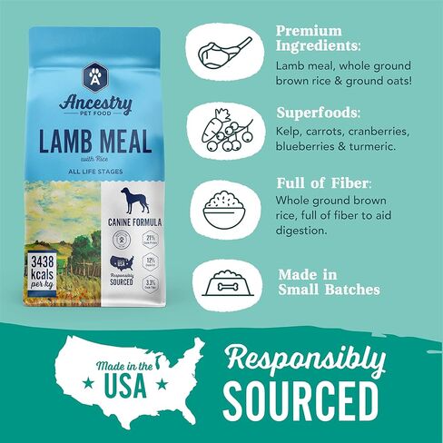 Ancestry Dog Food, Duck Meal & Potato Recipe, Crude Protein, Fiber & Fat, For All Life Stages, Dry Dog Food, Prevent Food Allergies, Improve Gut Health, Grain Free, Immune Support (4 lb. Bag) in Saudi Arabia