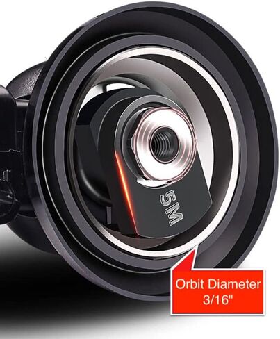 ماكينة سنفرة مدارية مقاس 5 بوصات، ماكينة سنفرة النخيل، ماكينة سنفرة يدوية، ماكينة سنفرة الهواء Zikepa مع وسادة خطاف وحلقة + موصل سريع 1/4 NPT لتلميع المعادن بالشمع وطحن النجارة in Kuwait