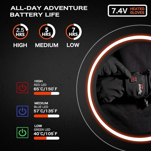 RYMNT Heated Gloves Liners for Men Women,Rechargeable Electric Heating Gloves with 2500mAH Battery,Touchscreen,Hand Warmers Great for Snow Winter Ski Cycling Hunting,Arthritis Hands in Kuwait