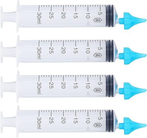 EATC حقنة ري الأذن تمديد رئيس الأذن حقنة مزيل الشمع المحمولة 20 مللي 30 مللي طرف ناعم 4 قطع ل in Kuwait