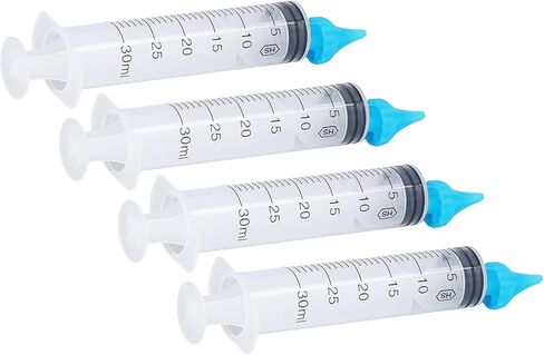 EATC حقنة ري الأذن تمديد رئيس الأذن حقنة مزيل الشمع المحمولة 20 مللي 30 مللي طرف ناعم 4 قطع ل in Kuwait