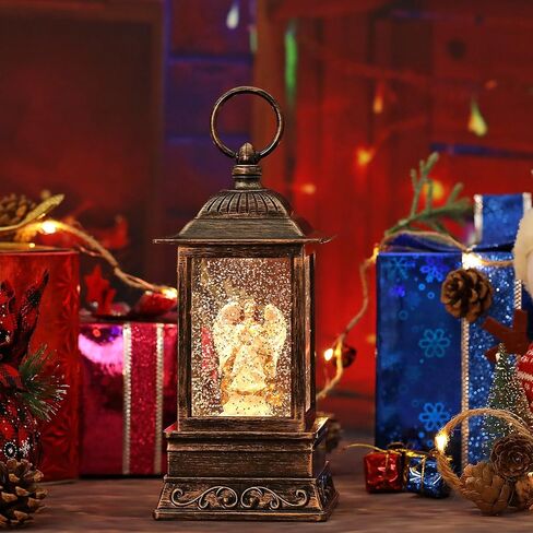 كرة ثلج عيد الميلاد، كرة ثلج ملائكة مضاءة مع الموسيقى، فانوس زينة عيد الميلاد الموسيقي الذي يعمل باليو اس بي والبطارية، هدية ديكور عيد الميلاد in Kuwait