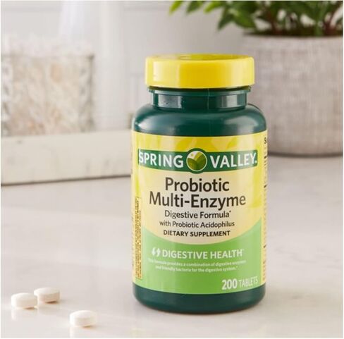 سبرينج فالي بروبيوتيك متعدد الإنزيمات 200 قرص + ملصق STS. in Kuwait