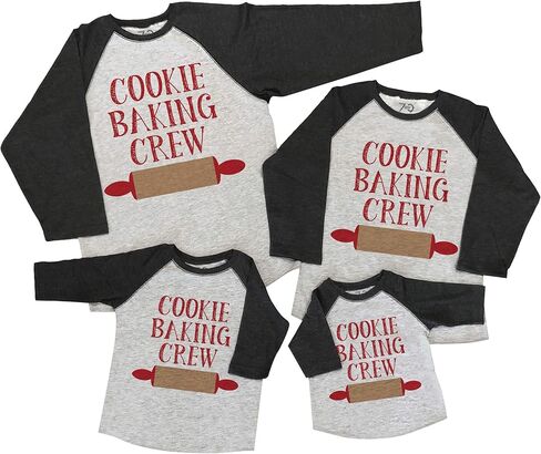7 أكل 9 قمصان عيد الميلاد العائلية المطابقة للملابس - قميص رمادي لطاقم خبز الكعك in Kuwait