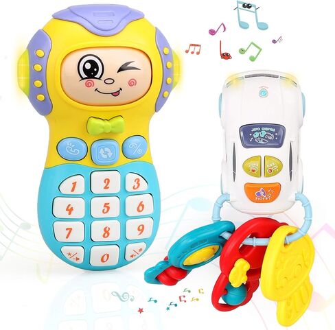 TOY Life Baby Cell Phone Toys for Toddlers 1-3, Play Phone for Toddler, Kids Steering Wheel Toy, Infant Toys 6-12 Months, Baby Boy Light Up Musical Toys, Toy Phone for 1 Year Old Girl Birthday Gift in Saudi Arabia