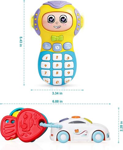TOY Life Baby Cell Phone Toys for Toddlers 1-3, Play Phone for Toddler, Kids Steering Wheel Toy, Infant Toys 6-12 Months, Baby Boy Light Up Musical Toys, Toy Phone for 1 Year Old Girl Birthday Gift in Saudi Arabia