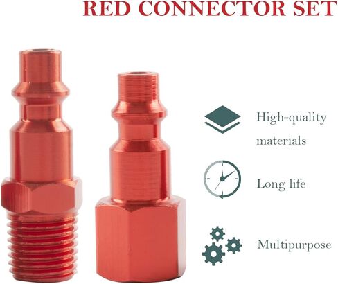 اكس انش اس بي تركيبات خرطوم الهواء، 12 قطعة ملحقات ضاغط الهواء، 1/4 انش ان بي تي سريعة التوصيل ومجموعة التوصيل، نوع I/M - نوع صناعي عالمي AMT in Kuwait