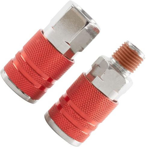 اكس انش اس بي تركيبات خرطوم الهواء، 12 قطعة ملحقات ضاغط الهواء، 1/4 انش ان بي تي سريعة التوصيل ومجموعة التوصيل، نوع I/M - نوع صناعي عالمي AMT in Kuwait