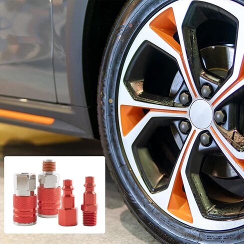 اكس انش اس بي تركيبات خرطوم الهواء، 12 قطعة ملحقات ضاغط الهواء، 1/4 انش ان بي تي سريعة التوصيل ومجموعة التوصيل، نوع I/M - نوع صناعي عالمي AMT in Kuwait