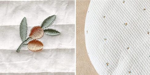 Baby Play Mats, 33.5" Cotton Embroidered Crawling Mat, Detachable Washable Floor Mat Soft Kids Room Decor Rug Gym Nursery Area Rug Playroom Mat Carpet for Infant Toddler in Kuwait