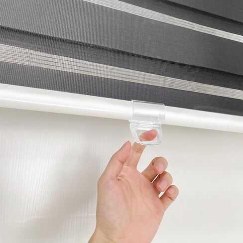 10 Pieces Lifting Clamp Pull Cordless Roller Blinds Shades Tightly Fit Transparent Handle Pull Fit 20mm Rod in Kuwait