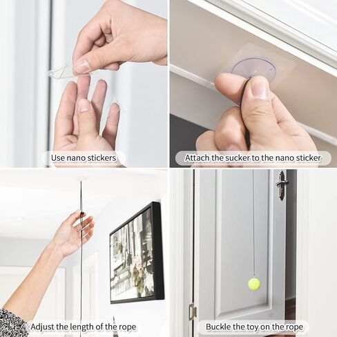 سي زي بي اي تي العاب للكلاب من 6 قطع من العاب الجراء، حبل مرن اوتوماتيكي للتعليق على الباب التفاعلي قابل للاستبدال، العاب مقاومة للعض ومقاومة للاهتراء وكرة التنس والعقدة والمضغ in Kuwait