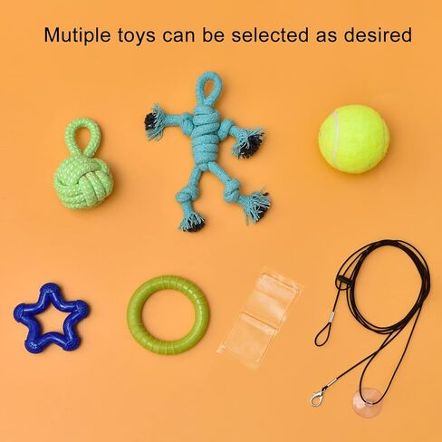 سي زي بي اي تي العاب للكلاب من 6 قطع من العاب الجراء، حبل مرن اوتوماتيكي للتعليق على الباب التفاعلي قابل للاستبدال، العاب مقاومة للعض ومقاومة للاهتراء وكرة التنس والعقدة والمضغ in Kuwait