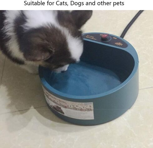 Babypet Pet Heated Bowl, 2000ml Thermal Automatic Constant Temperature Pet Heating Feeding Drinking Bowls Small, Medium Large Dogs and Cats in Saudi Arabia