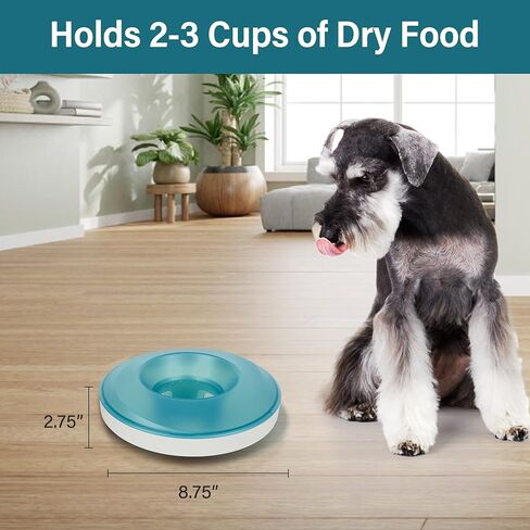 PrimePets Dog Bowls, Interactive Wobble Dog Food Dispenser, Treat Dispenser Toy, Pet Food Bowl for Dogs Cats Up to 3 Cups, Blue in Kuwait