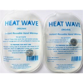Heat Wave 3x5 Reusable Click Instant Heat Hand Warmer (Small Green 4 Pack) in Kuwait